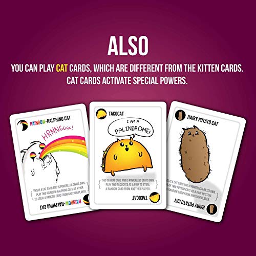 Exploding Kittens LL Exploding Kittens Party - A Russian Roulette Card Game, Easy Family-Friendly Party Games - Card Games for Adults, Teens &a; Kids -