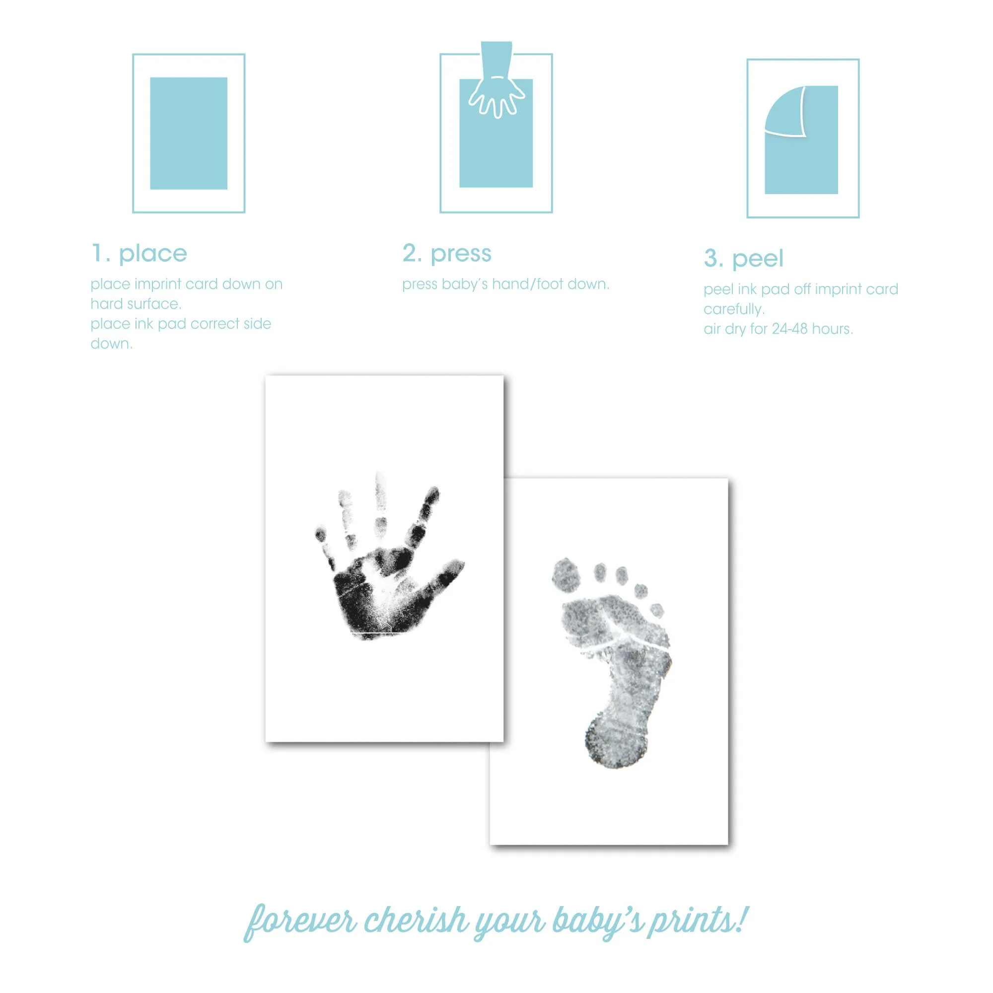 Pearhead My First Year Photo Moments Baby Picture Frame, BabyAs First Year Photo Frame, Newborn Handprint And Footprint Keepsake