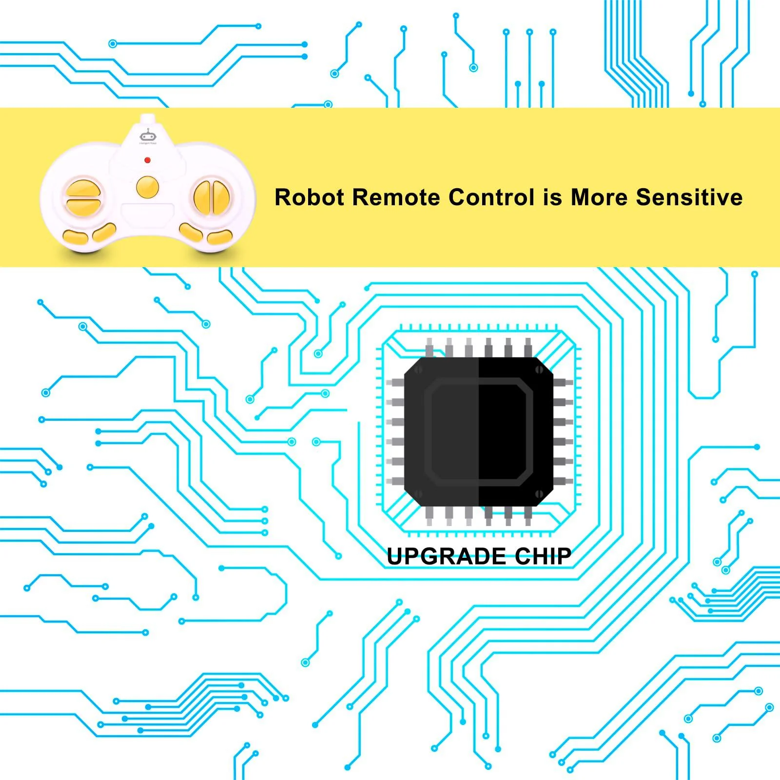 AOVIKOOD robot toy, remote control robot toy with music and led eyes, singing, dancing, rechargeable remote control robot, suitable fo