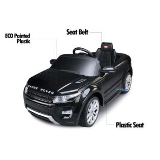 Range Rover 12V Electric Power Car Range Rover Evoque Ride on toy for Kids with Remote Control, LED Lights, MP3 music and horn, Color: Black