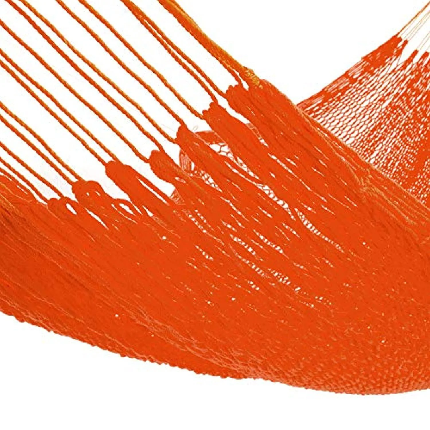 novica orange cotton mayan hammock, mango paradise (single) novica bright orange hand woven cotton mayan 1 person rope hammock with hanging accessories, mango paradise&s; (single)