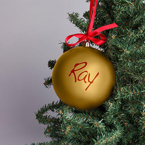 tiny ideas baby&s;s print 1st holiday keepsake ball ornament with included paint for handprint, diy christmas ornament, gold