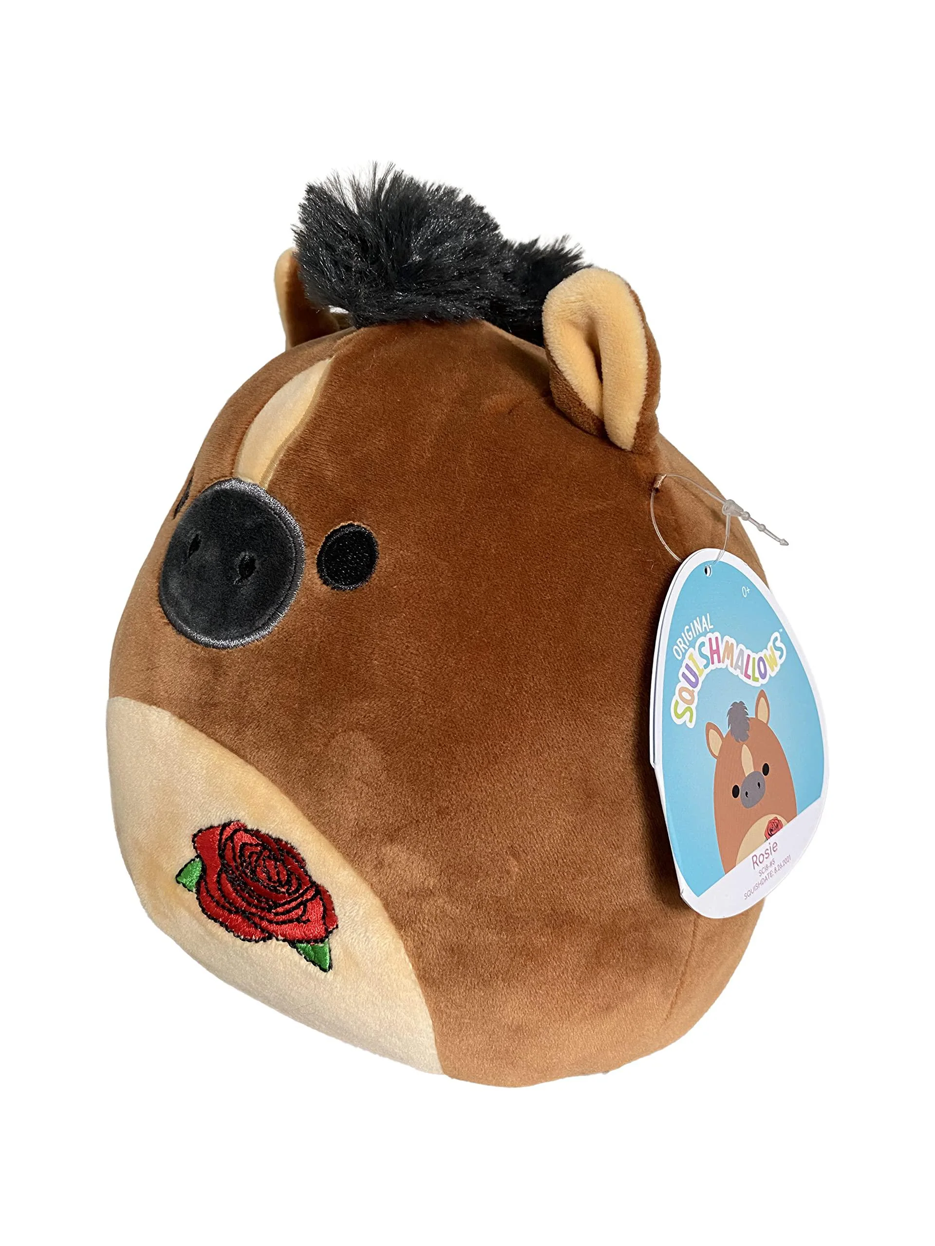 squishmallows official kellytoy kentucky derby squad squishy soft plush toy animal (8 inch, rosie)