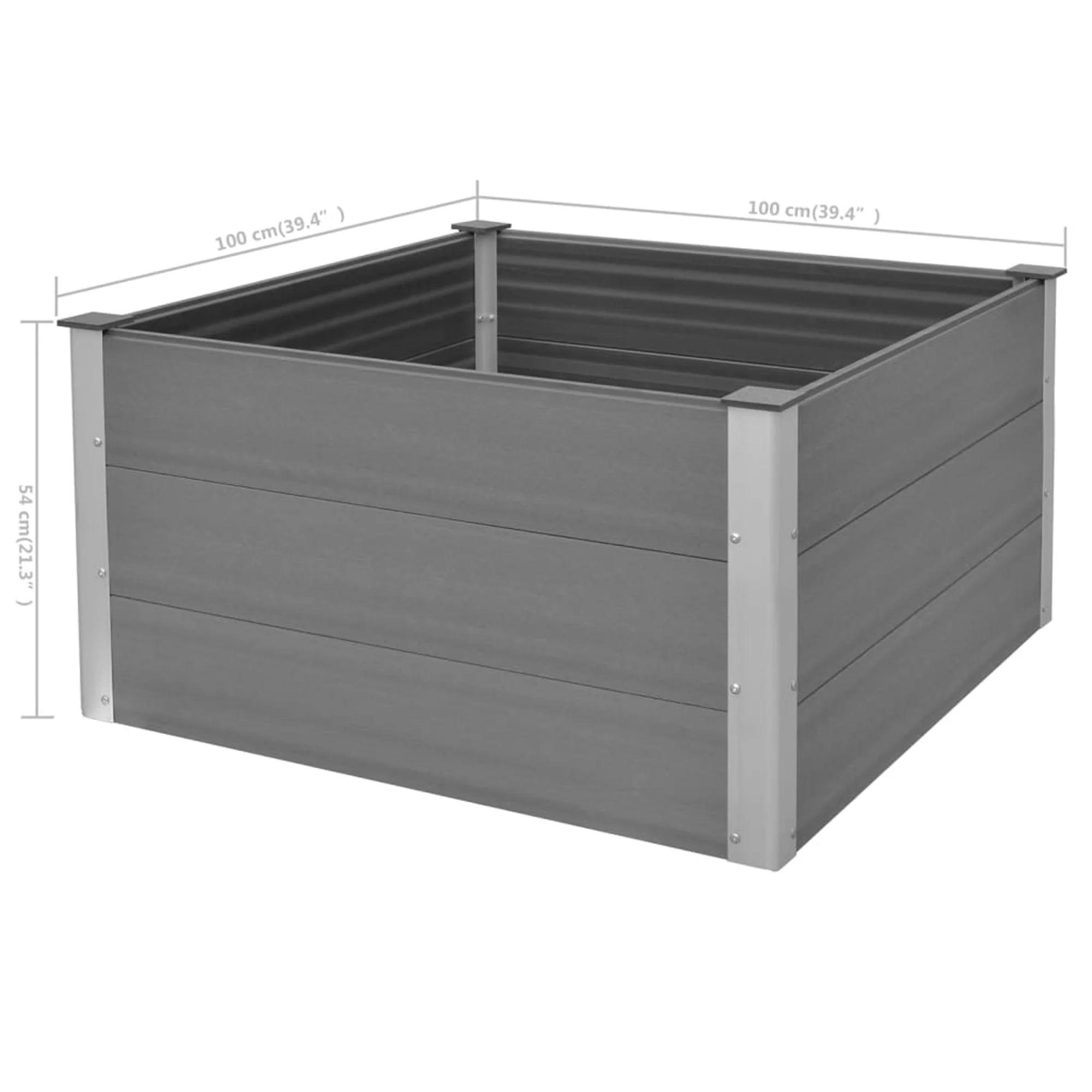 vidaXL Garden Raised Bed WPC 39.4