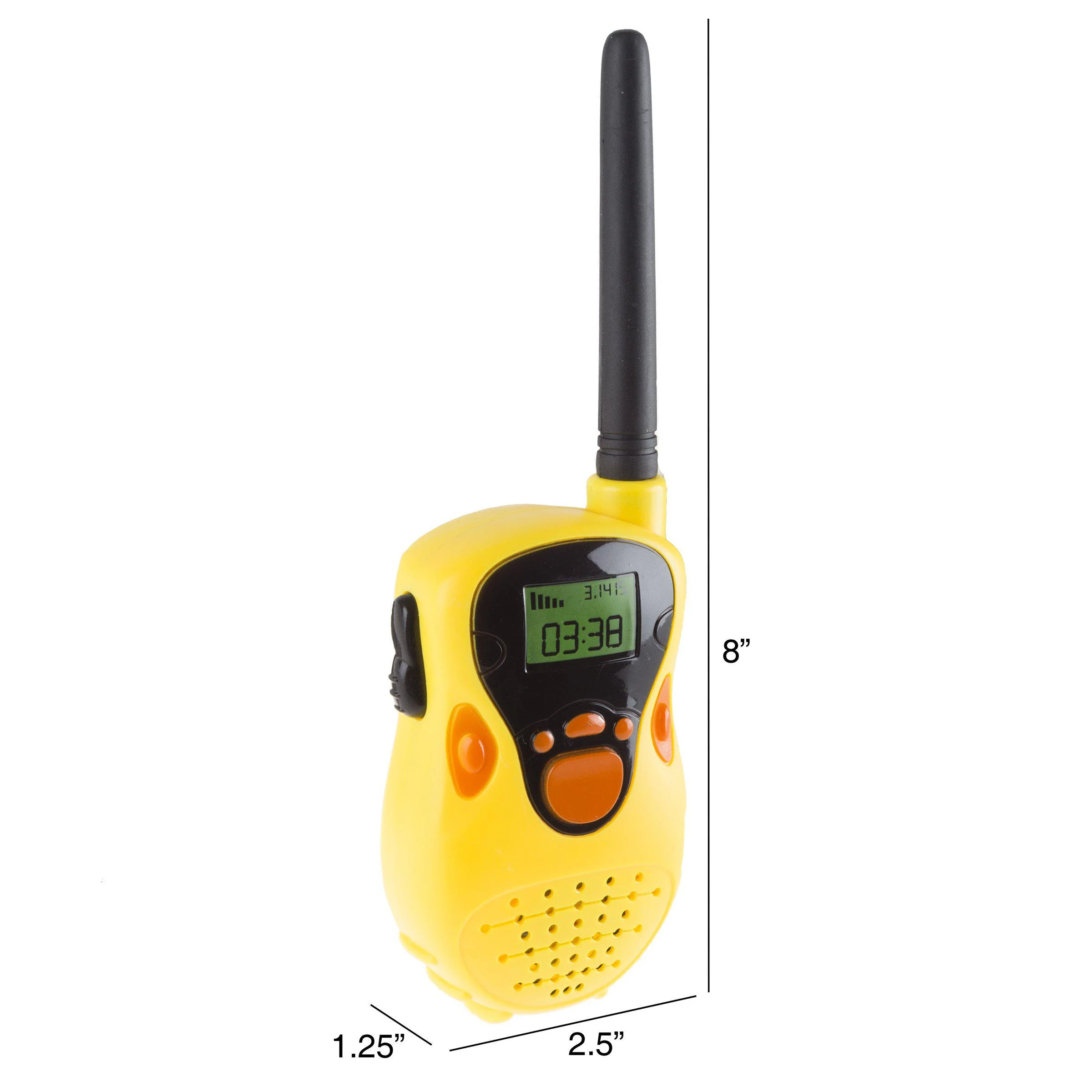 hey! play! kids walkie talkie set - 2-pack indoor outdoor toy - battery operated, works up to 130 ft - great for fun pretend