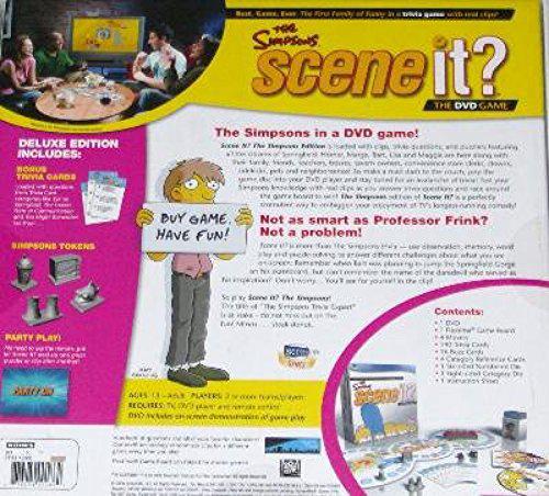 scene it the simpsons game with dvd trivia questions