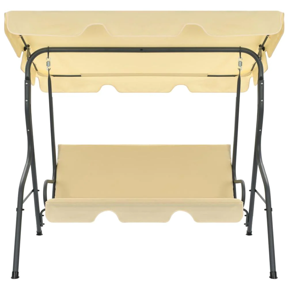 vidaXL Garden Swing Bench Cream White 66.9