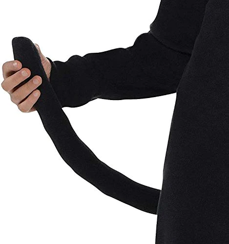 Amscan 848743 Girls Zipster Black Cat One Piece Costume, Large Size (12-14 Years Old)