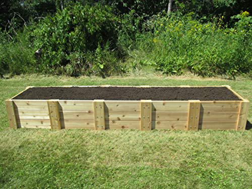 Infinite Cedar deep root cedar raised bed garden kit by infinite cedar 2 ft. x 10 ft. x 16.5 inches h
