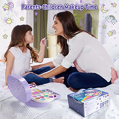 Tomons Kids Makeup Kit for Girls - Real, Non Toxic, Washable Make Up Toys for Girls Kids Princess Toys Pretend Play Set
