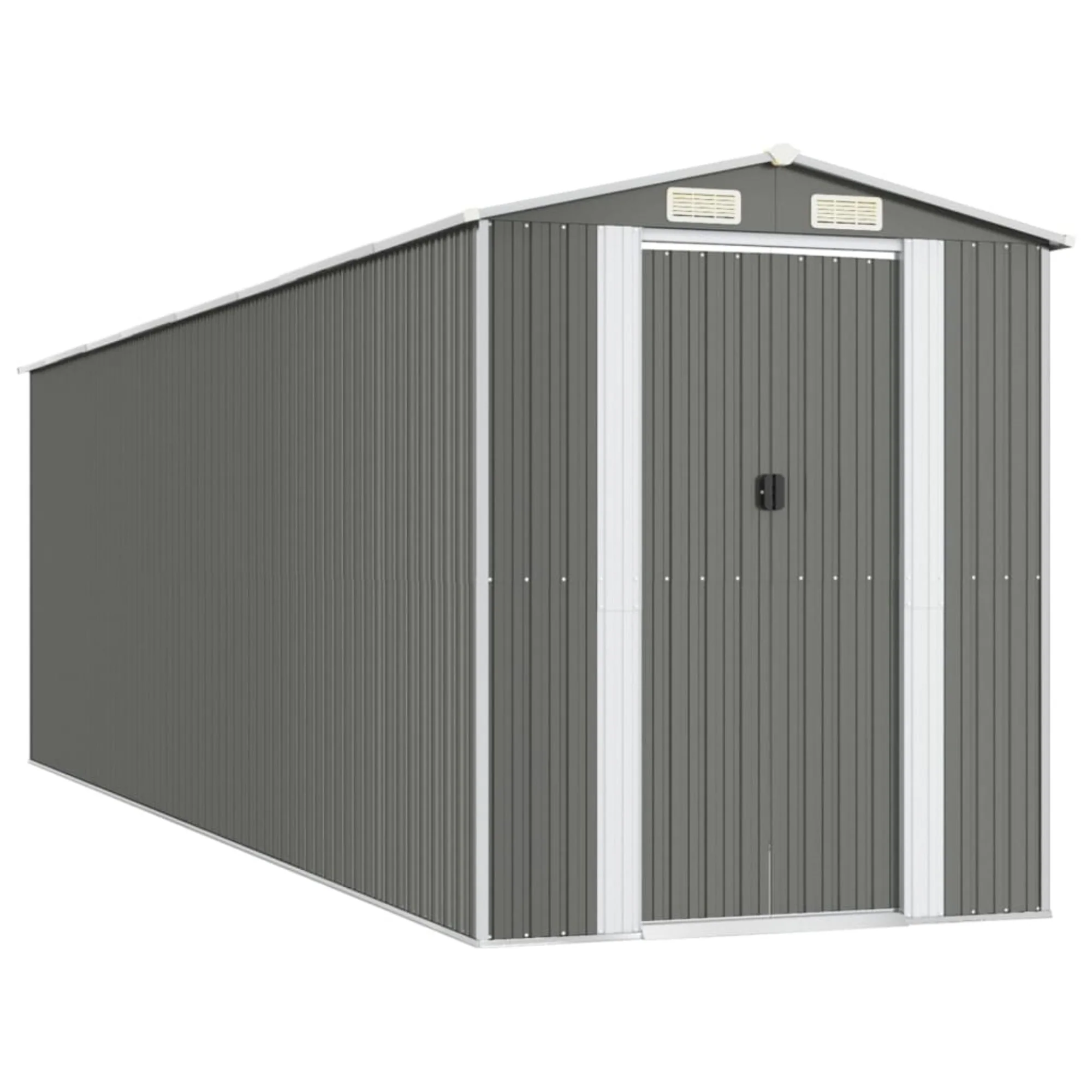 vidaXL Garden Shed Light Gray 75.6