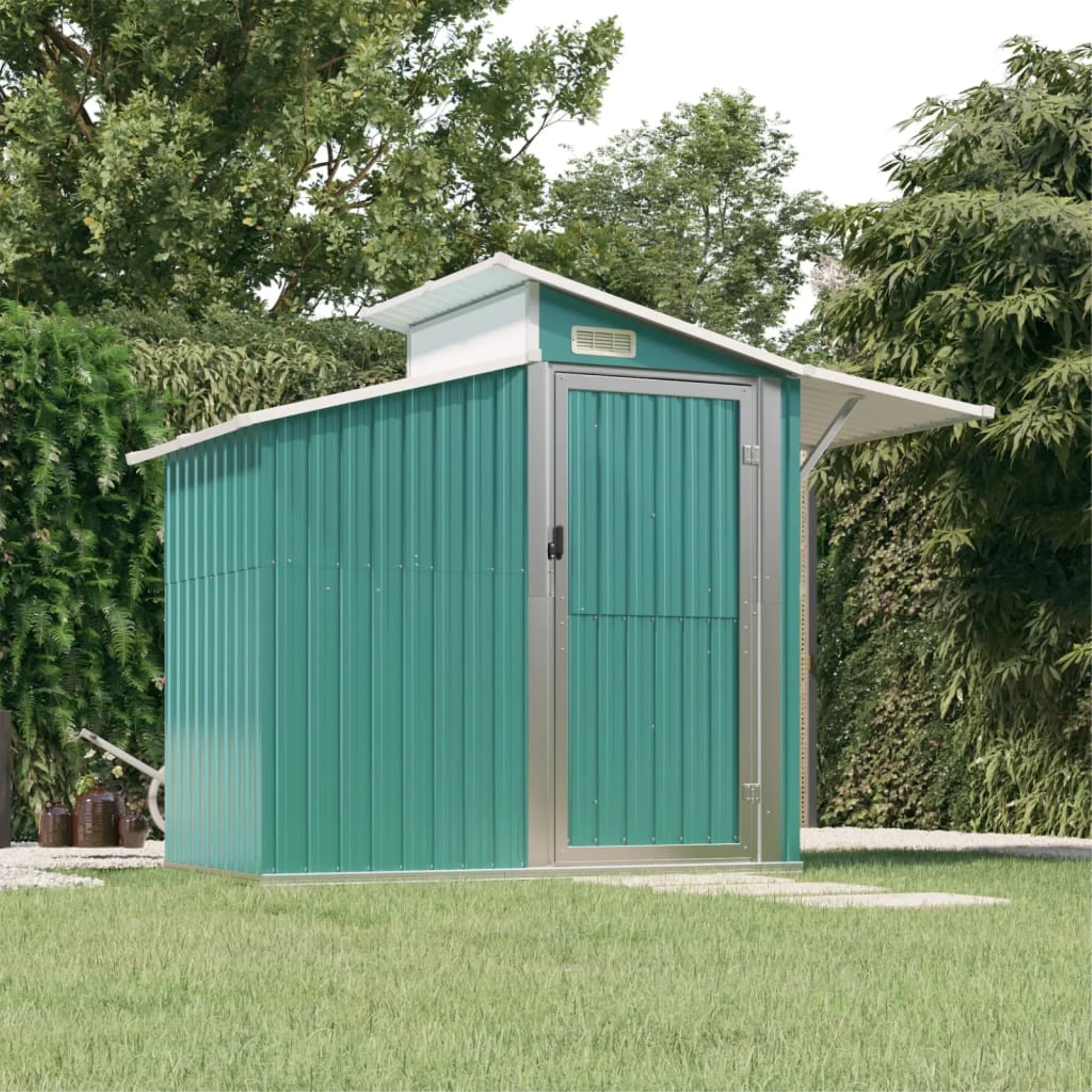 vidaXL Garden Shed Green 106.3