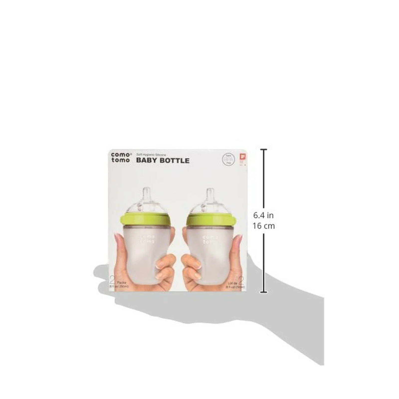 Comotomo 2pc. Baby Bottle Set - Green