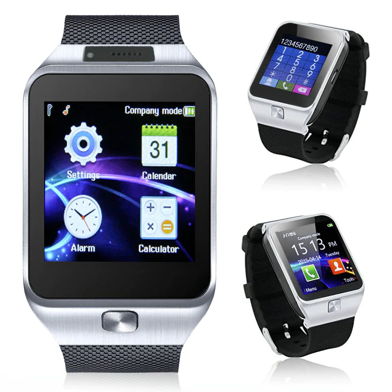 IndigiÂ® UNLOCKED! 2-in-1 SIM-Card + Bluetooth 2-in-1 interconvertible Smart Watch Phone For Android OS &a; iOS phone (Silver)