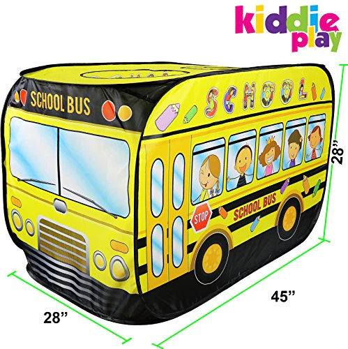 Kiddie Play School Bus Pop Up Play Tent for Kids Boys &a; Girls Indoor Outdoor Playhouse Toy