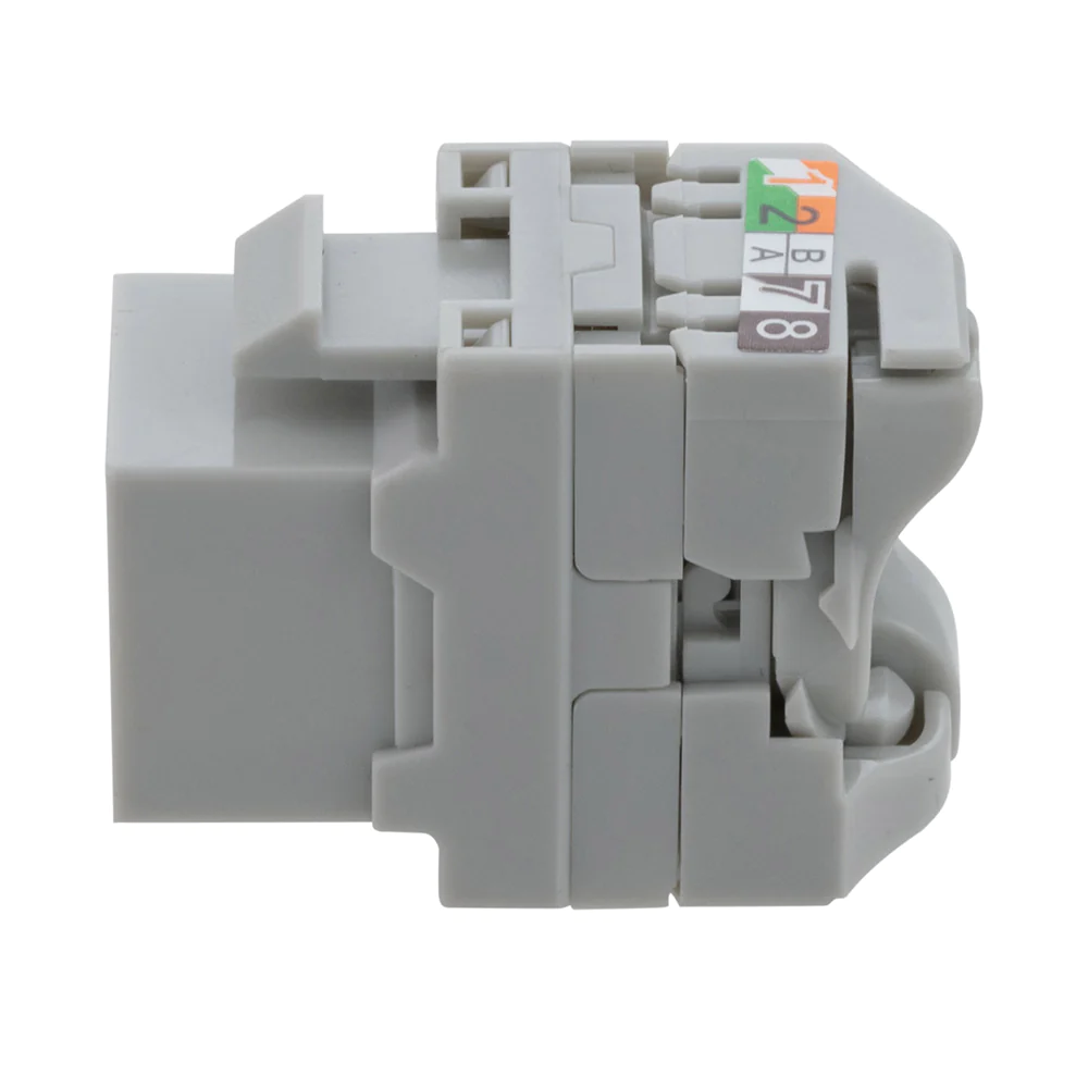 NavePoint CAT6A Unshielded Toolless Keystone Jack 25 pack, Grey