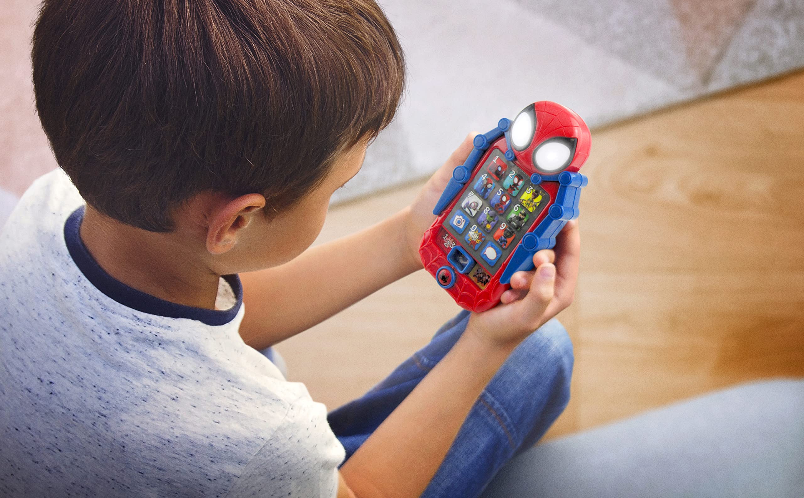 eKids Spidey and His Amazing Friends Toy Phone for Toddler with Built-in Preschool Learning games, Educational Toys for Activiti