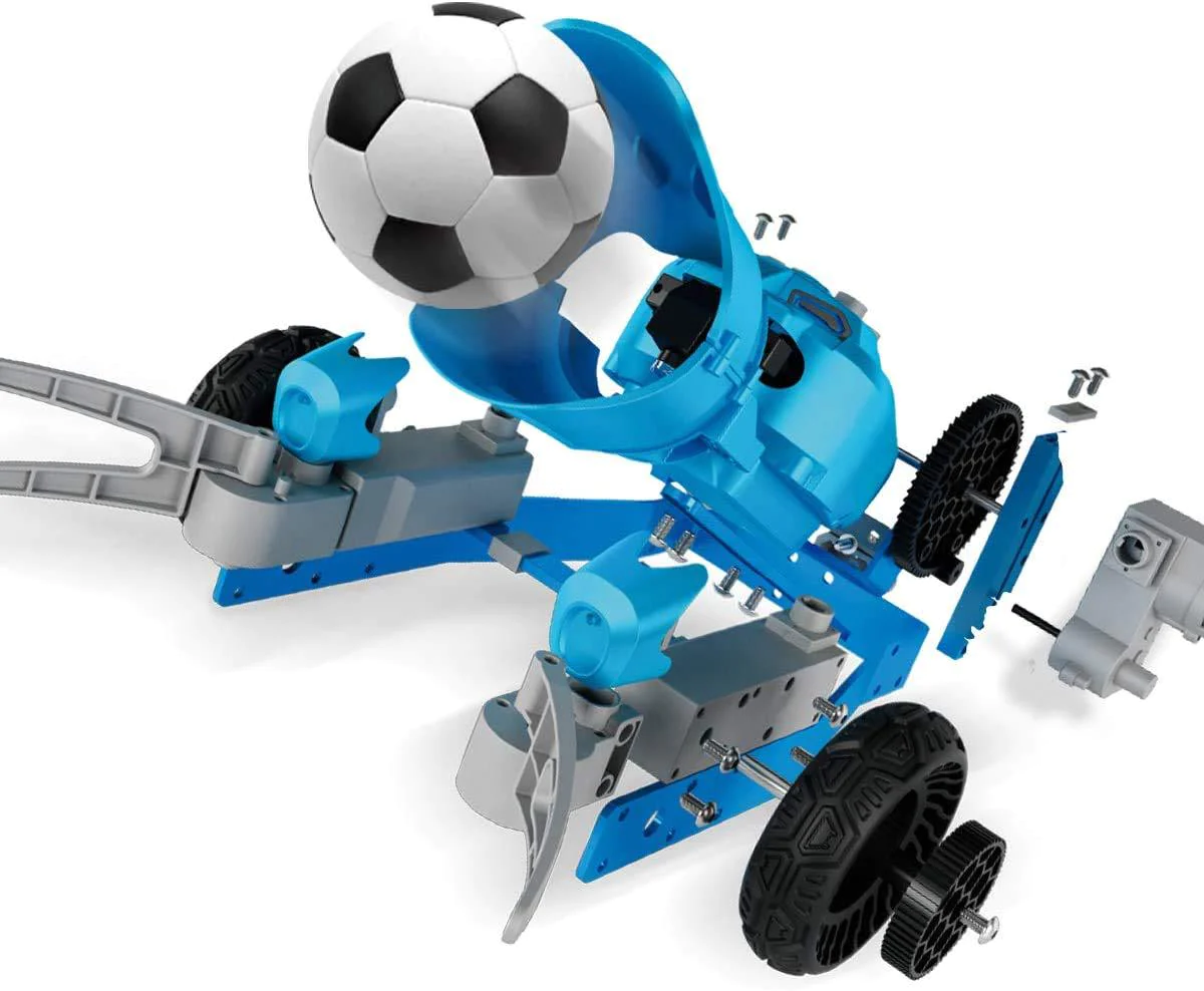 top race 2.4g remote control rc robot catapult | diy 100 pcs electronic rc toys educational | alloy metal mechanical robotic