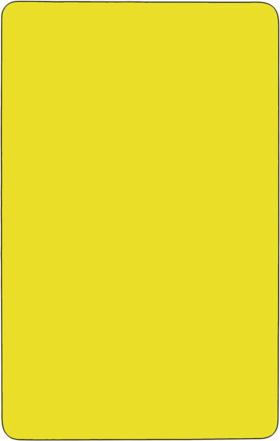 Flash Furniture 24&s;&s;W x 60&s;&s;L Rectangular Yellow HP Laminate Activity Table - Standard Height Adjustable Legs - XU-A2460-REC-YEL-H-A-GG
