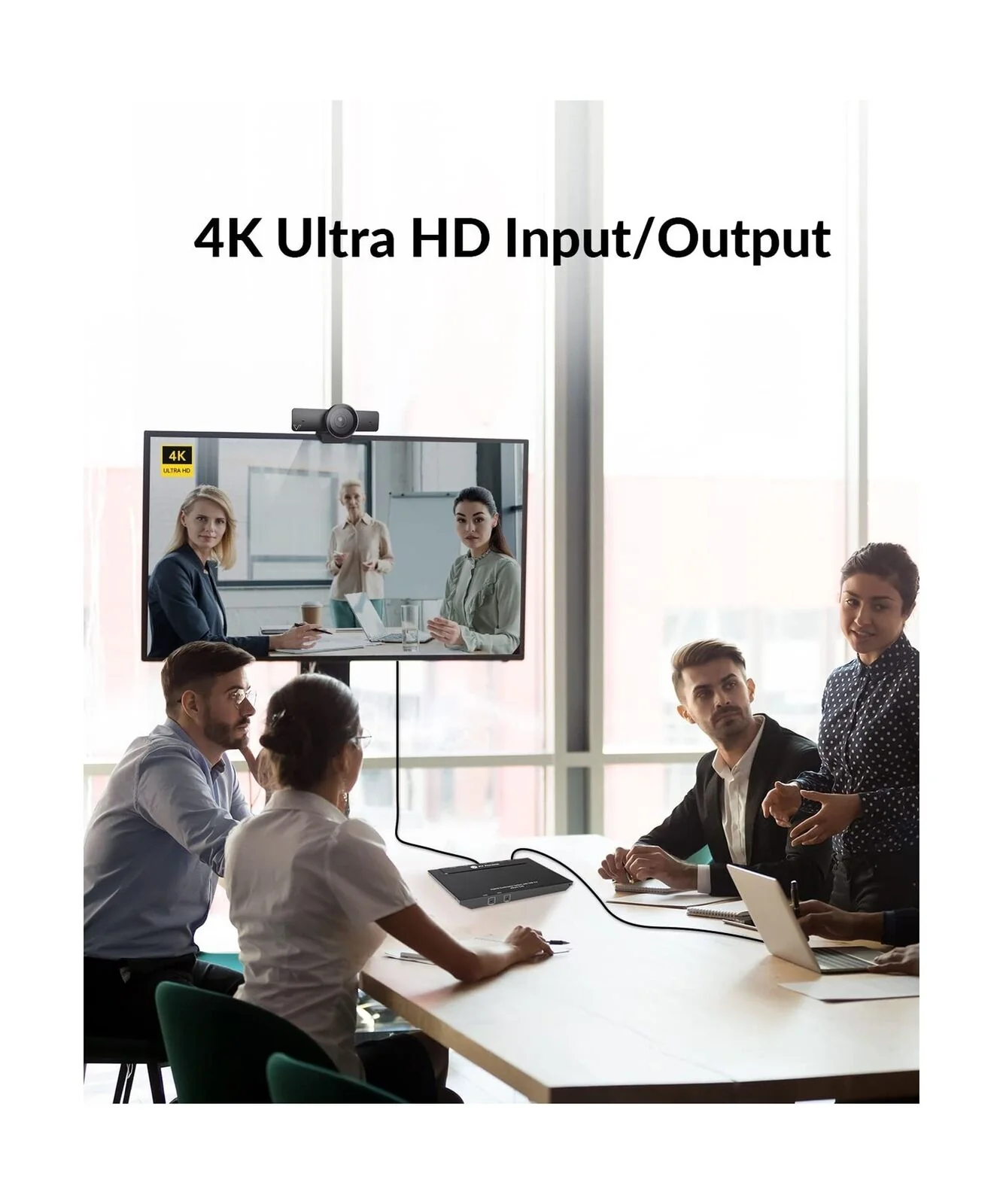 GCP Products Av Access 4K Presentation System Screen Mirroring Hdmi &a; Usb-C 4K Input, Hybr...