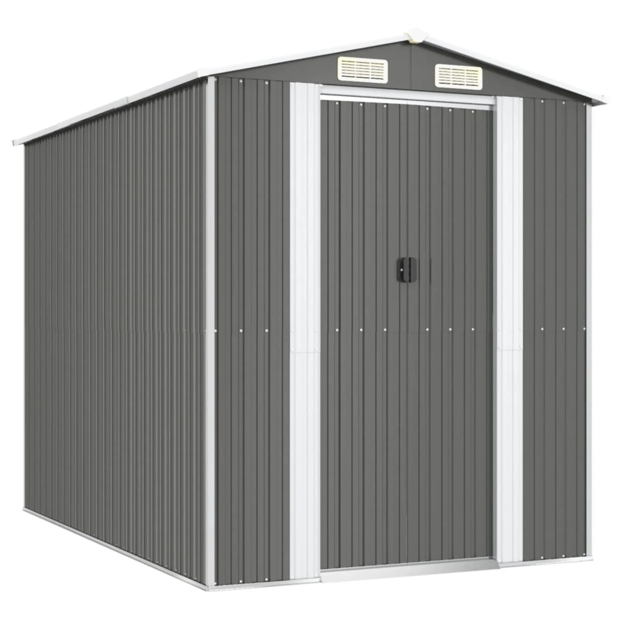 vidaXL Garden Shed Light Gray 75.6