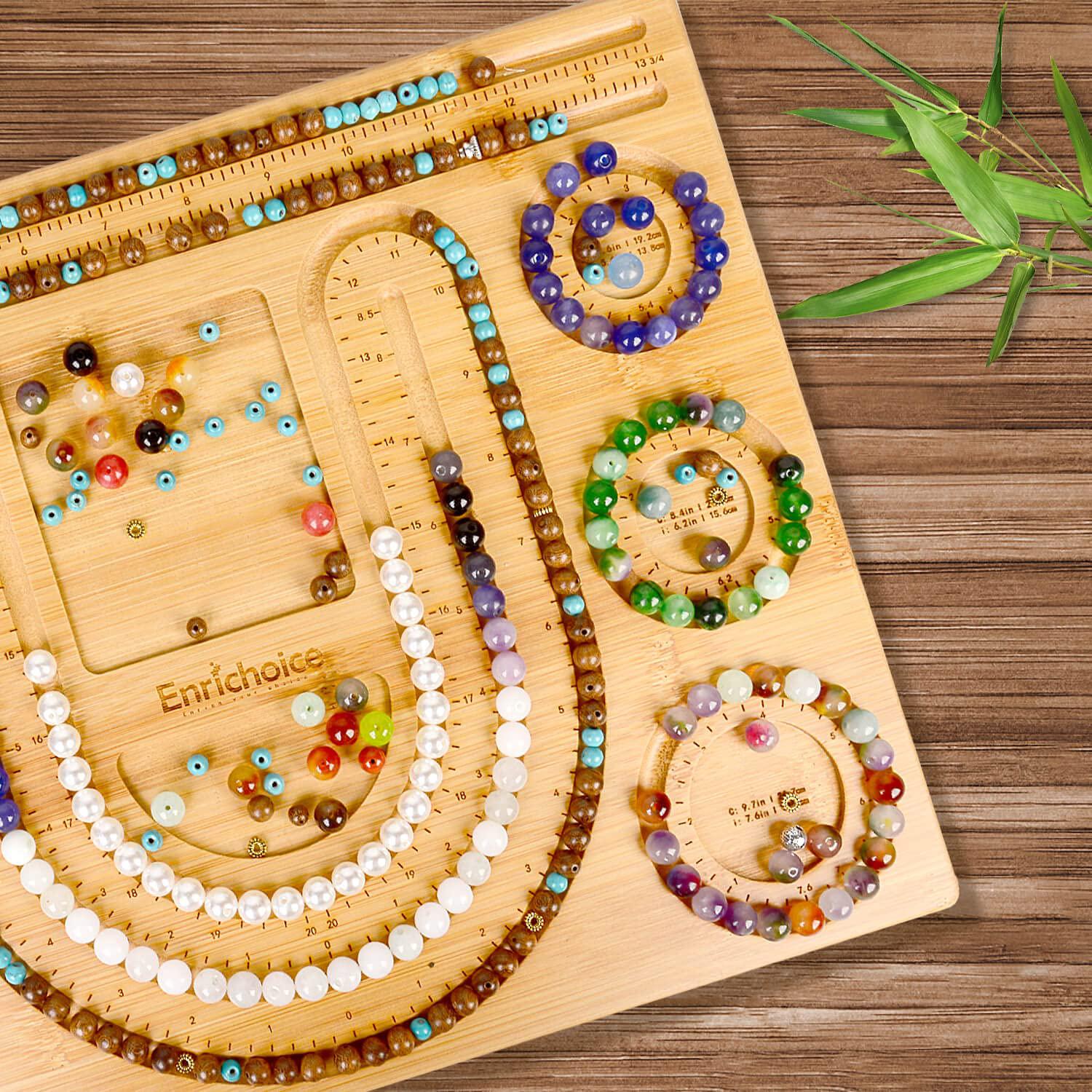enrichoice new bamboo combo beading board for jewelry bracelet making and other jewelry necklaces design beading mats trays