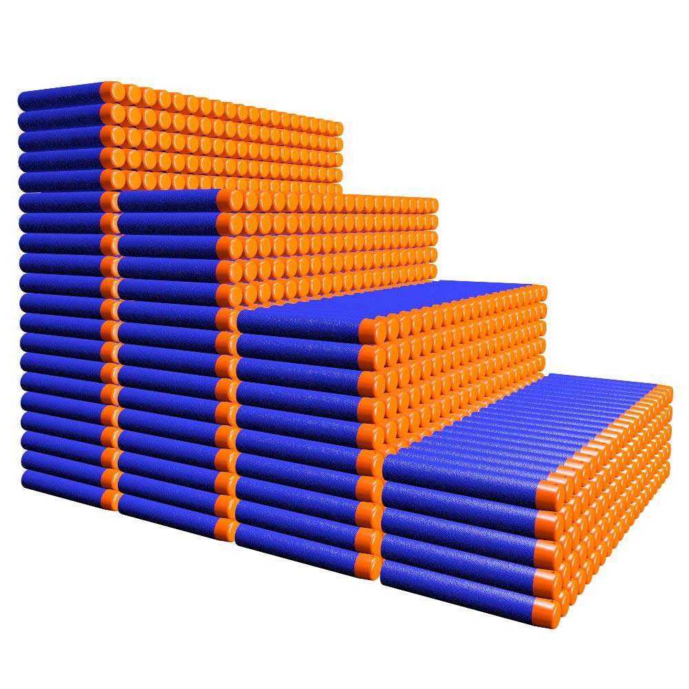 AMOSTING Nerf Bullets Refill Darts 1000PCS Bulk Bullets Pack for Nerf N-Strike Elite 2.0 Series - Compatible with All Elite Blas