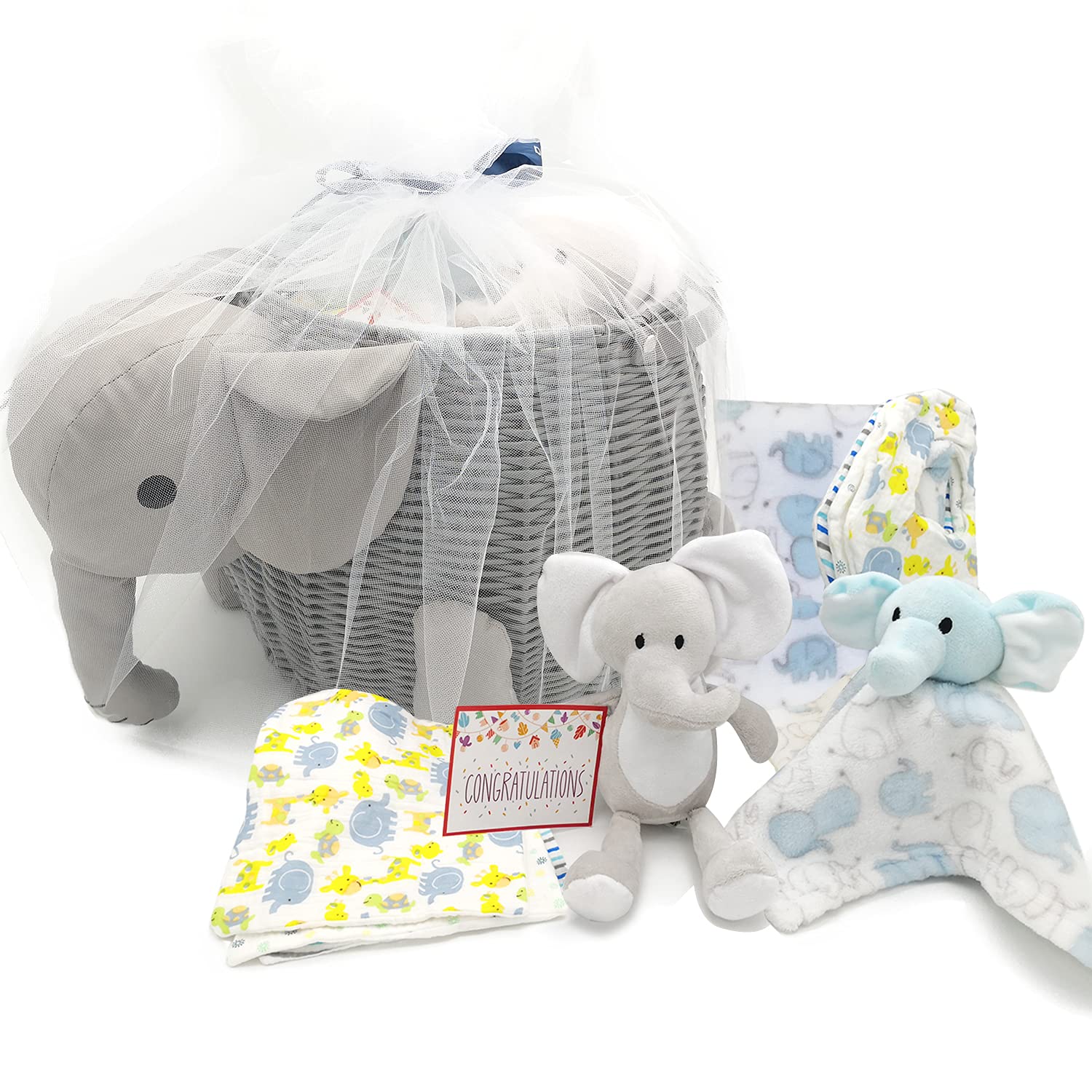 XdeModa Baby Shower gifts - New Baby Newborn Essential gift Basket, Beautiful Unicorn Theme gift Wrapped for a boy or girl, All in One R