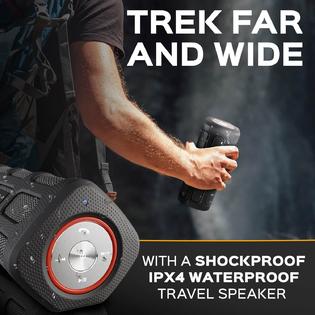 TREBLAB FX100 Portable Bluetooth Speaker, Rugged Outdoor Speaker for Extreme Sports and Adventures, IPX4 Waterproof with...