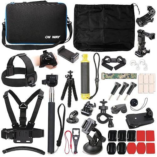 Kitspeed 50 in 1 Basic Common Action Camera Outdoor Sports Accessories Kit for Gopro Hero 12/11/10/9/8/7/6/fusion/5/Session/4/3/DJI/SJ400