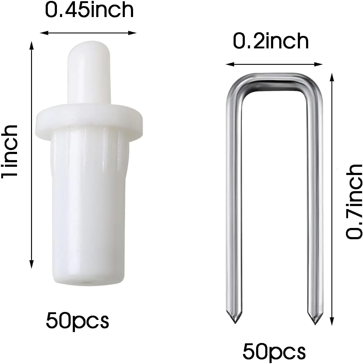 meetoot 100pcs Plantation Shutter Repair Tool Spring Loaded Shutter Pins and Tilt Rod Louvers Staples for Windows