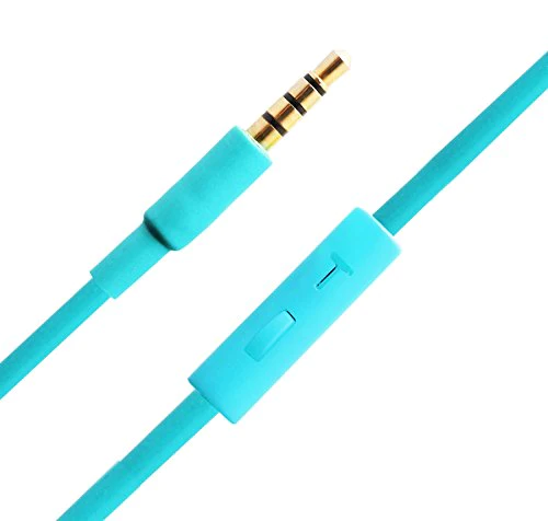SYBA Connectland Stereo Wired Headphone &a; Microphone Lightweight 40mm Speaker Music Gaming Stylish Teal CL-AUD63035