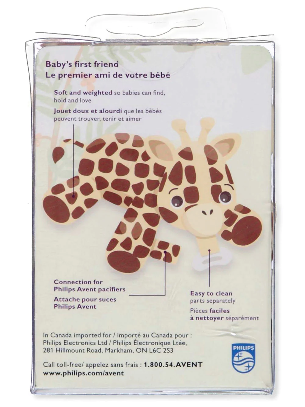Avent Soothie Snuggle Pacifier with Toy (0M+) - brown/multi, one size