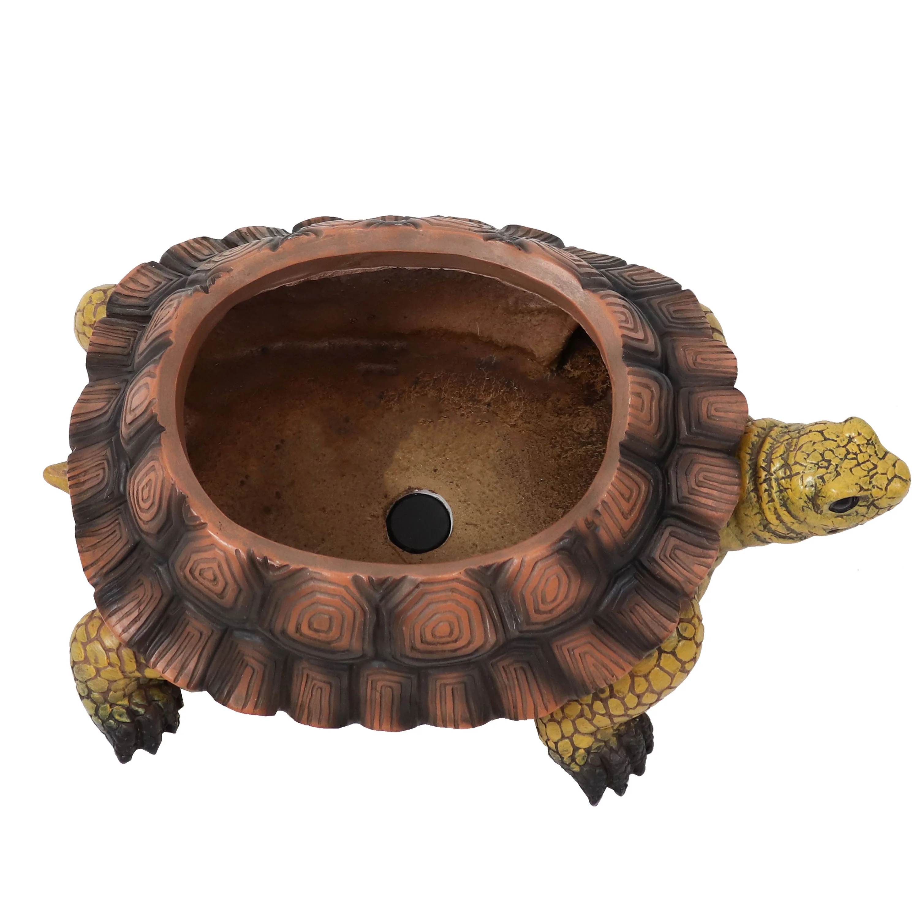 Sunnydaze Decor Teddy the Tortoise Indoor/Outdoor Polyresin Garden Planter - 11-Inch