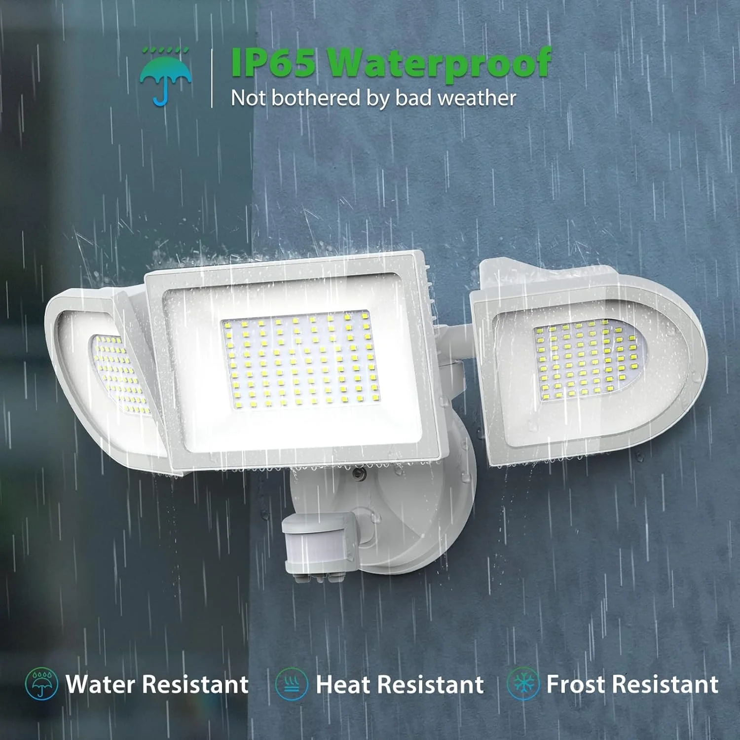 iMaihom 100W Motion Sensor LED Security Light, 9000LM Super Bright Flood Lights Outdoor, 6500K Exterior Floodlight, IP65 Waterp