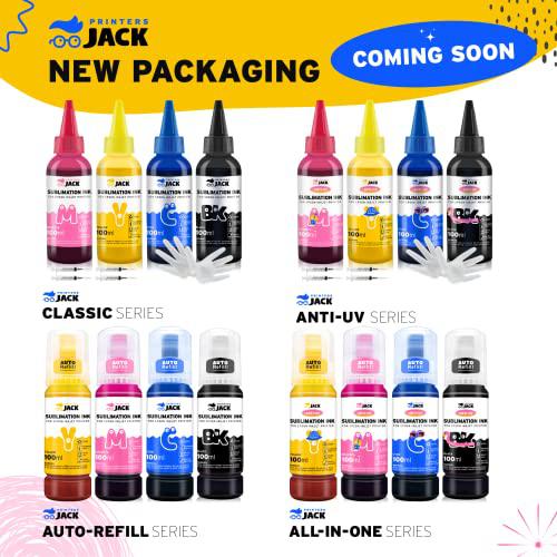 printers jack 400ml sublimation ink for epson c88 c88+ wf7710 et2720 et4700 et15000 et2760 et2750 wf7820 inkjet printers heat