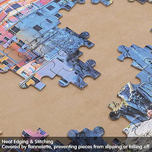 Becko US becko jigsaw puzzle board with covers portable puzzle mat for puzzle storage puzzle saver, non-slip surface, up to 1000 piece