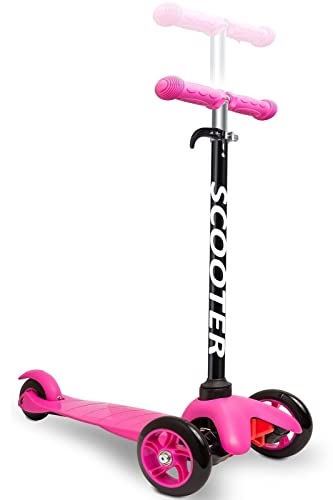 Oxgord Scooters for Kids Toddler Scooter - Deluxe Aluminum 3 Wheel Glider w/ Kick n Go, Lean 2 Turn Wheels, Step 4 Brake, Toddlers Trai