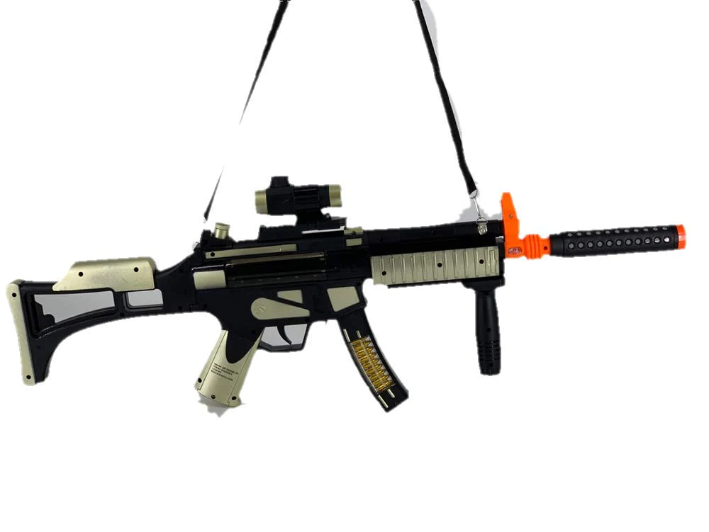 JOYSAE Light Up combat Toy Machine Rifle Battery Operated with Military Sound Rapid Fire Machine gun Toy