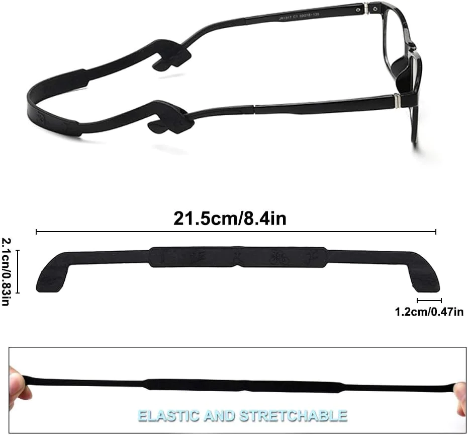 Generic Glasses Strap, Anti-Slip Silicone Eyeglass Strap Eyewear Retainers Sports Elastic Soft Glasses Sunglass Cord Holder for Kids Ad