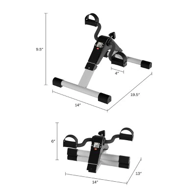 Leisure Sports Under Desk Pedal Bike - Portable Mini Exercise Bike