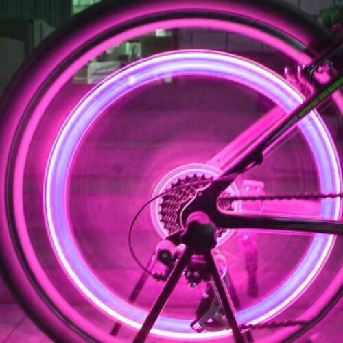 VALVE BIKE LIGHTS DUST CAP TYRE LED NEON CAR BIKE WHEEL SAFETY 1 OR 2 UK