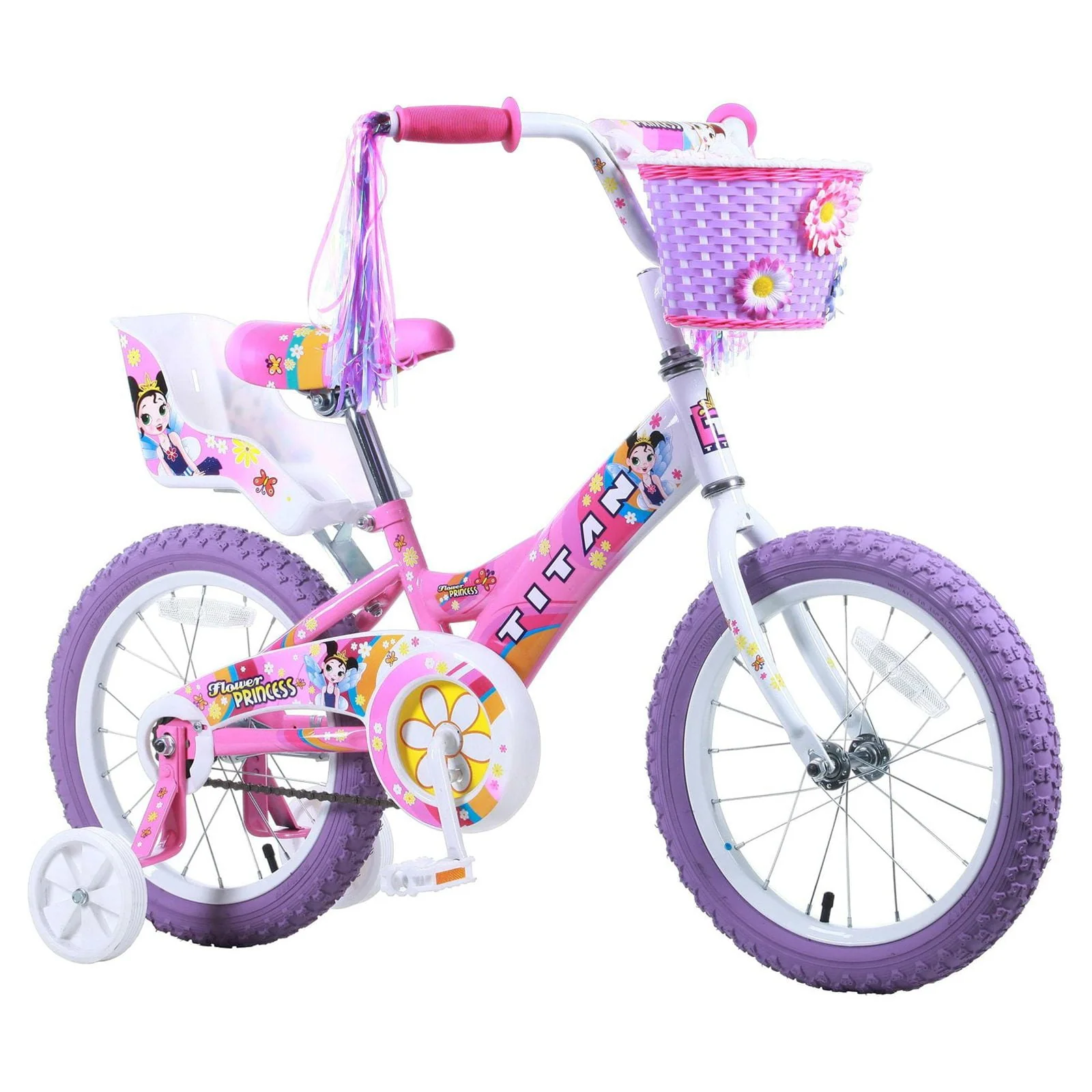 Titan 16 In. Flower Princess Girls BMX Bike