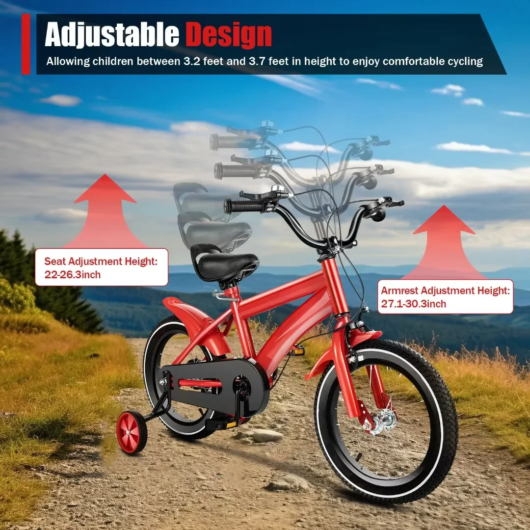 TFCFL 14 inch Kids Bike Bicycle Children Cycle Bikes Gift With With Safety Training Wheels