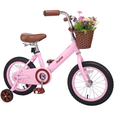 Joystar Vintage Training Wheel Basket Bicycle, Ages 2 to 7, Bike for Any Kid, Boy or Girl, 12 Inch Wheels, Ivory