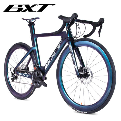 700c Carbon Road Bike Ultralight Double Disc Brake Racing Complete Road Bicycle