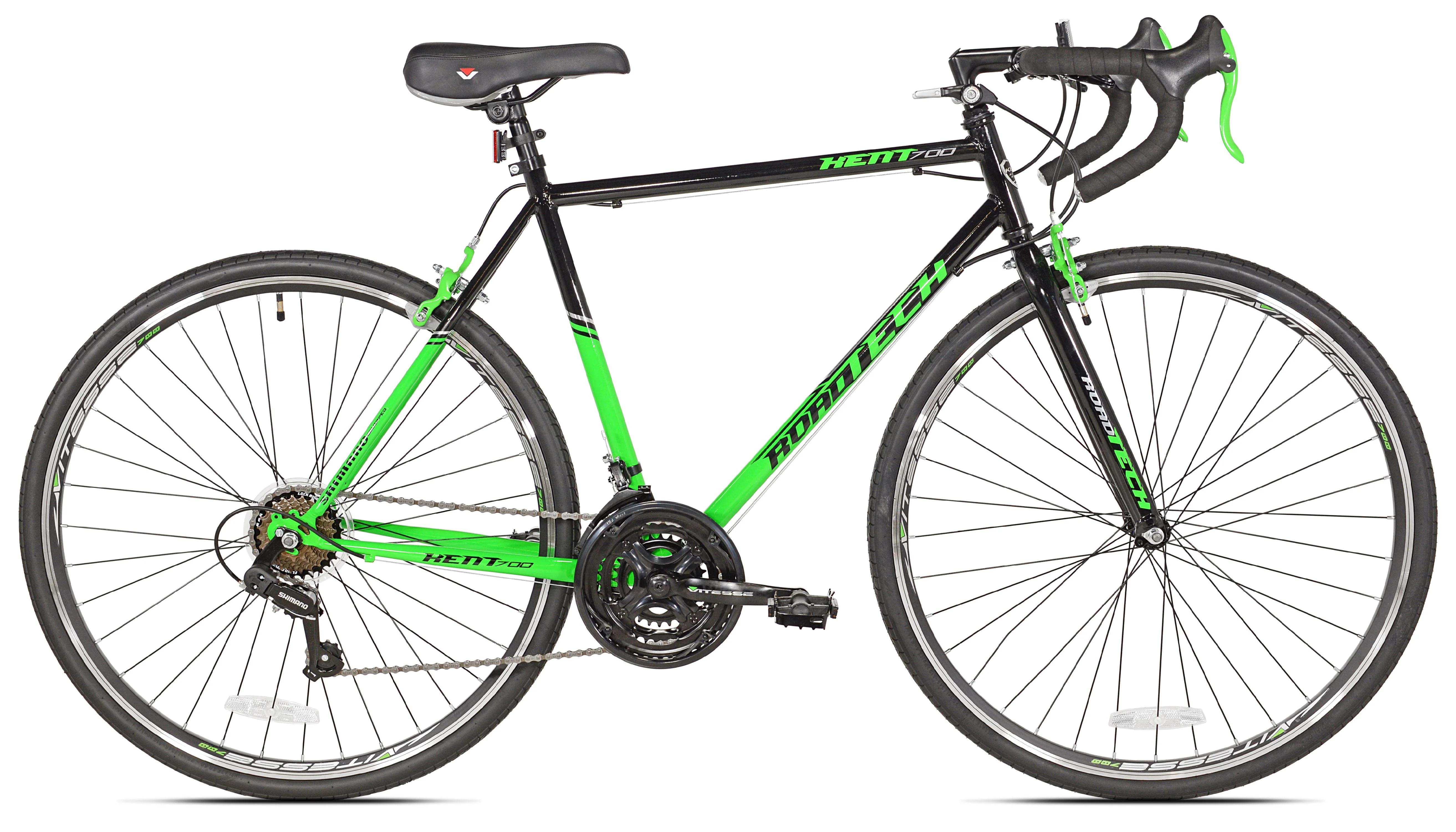 700c RoadTech Men's Bike, Black/Green