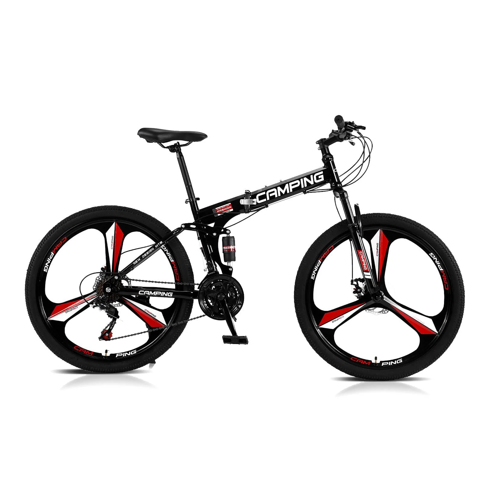 CamPingSurvivals Shimano 21-Speed Steel Mountain Bike, 26