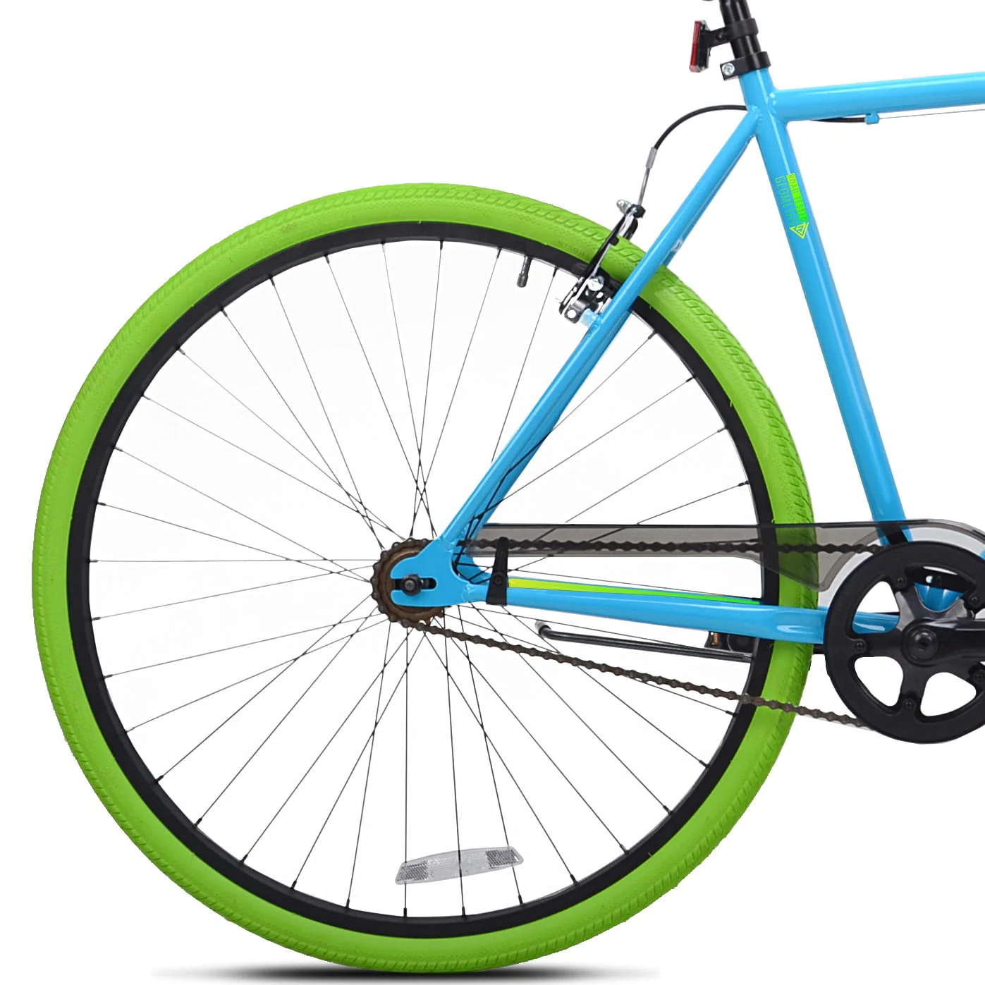 700C Men's Ridgeland Hybrid Bike, Blue/Green