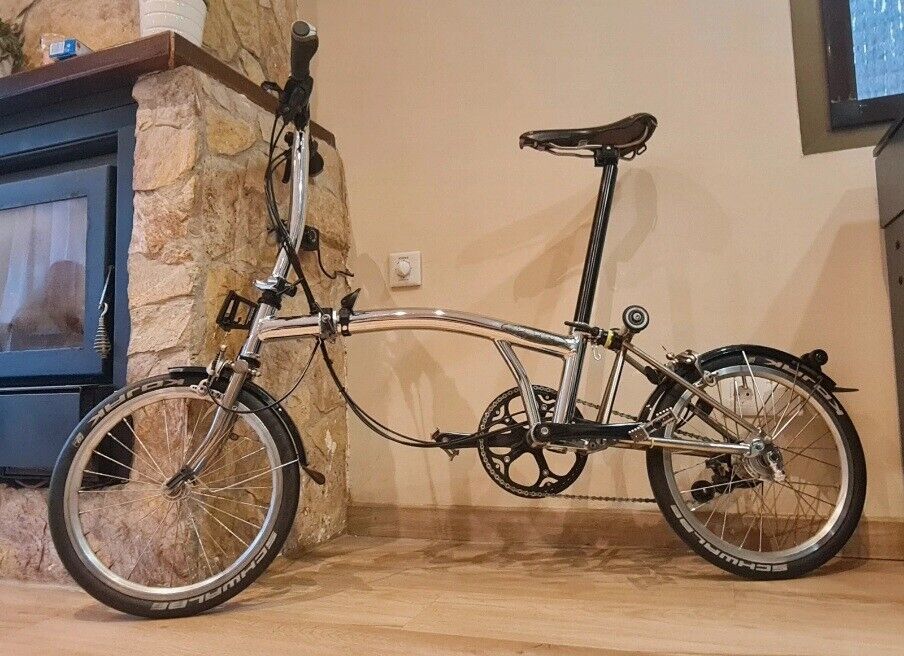 Brompton Unique Titanium Chrome Folding Bike + Options